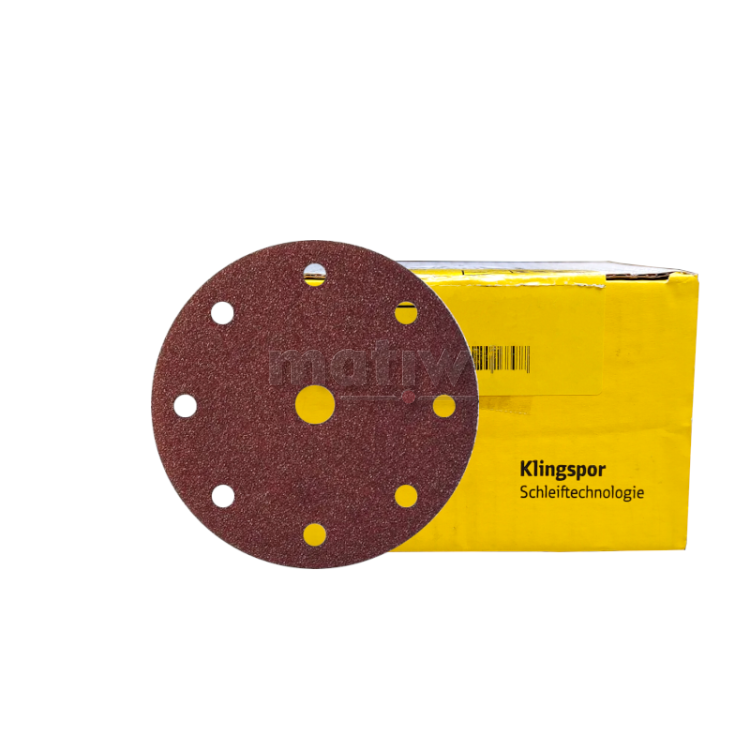KRĄŻEK ŚCIERNY SAMOCZEPNY KLINGSPOR PS18EK 150mm GLS1 P220 50szt