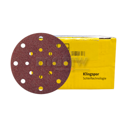 KRĄŻEK ŚCIERNY SAMOCZEPNY KLINGSPOR PS18EK 150mm GLS51 P180 50szt