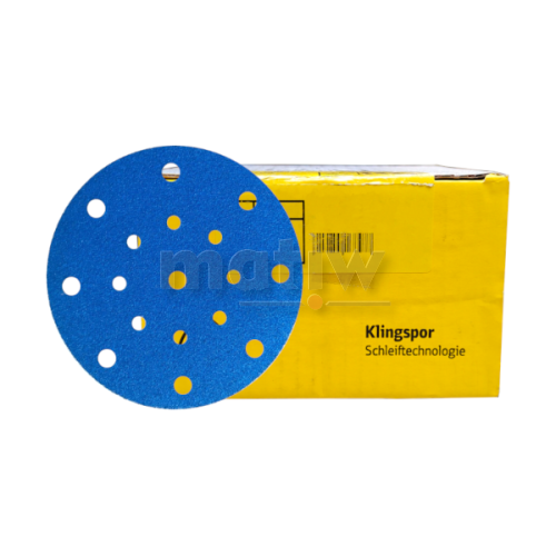 KRĄŻEK ŚCIERNY SAMOCZEPNY KLINGSPOR PS21FK GLS51  150mm P120 50szt
