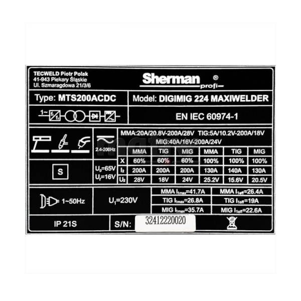 SPAWARKA MIGOMAT SHERMAN MIG DIMIG 224 MAXIWELDER