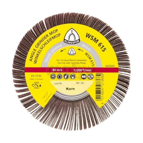 ŚCIERNICA LISTKOWA NASADZANA KLINGSPOR WSM615 125x20 mm P150 2 szt