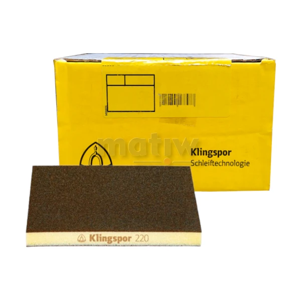 GĄBKA ŚCIERNA SZLIFIERSKA KLINGSPOR SW501TR 96x123x12,5 mm P220 100szt