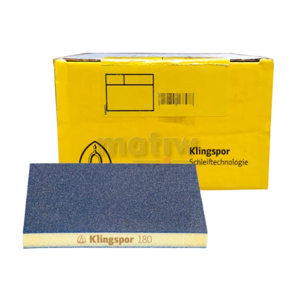 GĄBKA ŚCIERNA SZLIFIERSKA KLINGSPOR SW501TR 96x123x12,5 mm P180 100szt