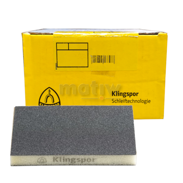 GĄBKA ŚCIERNA SZLIFIERSKA KLINGSPOR SW502B 98x123x10 mm P180 100szt