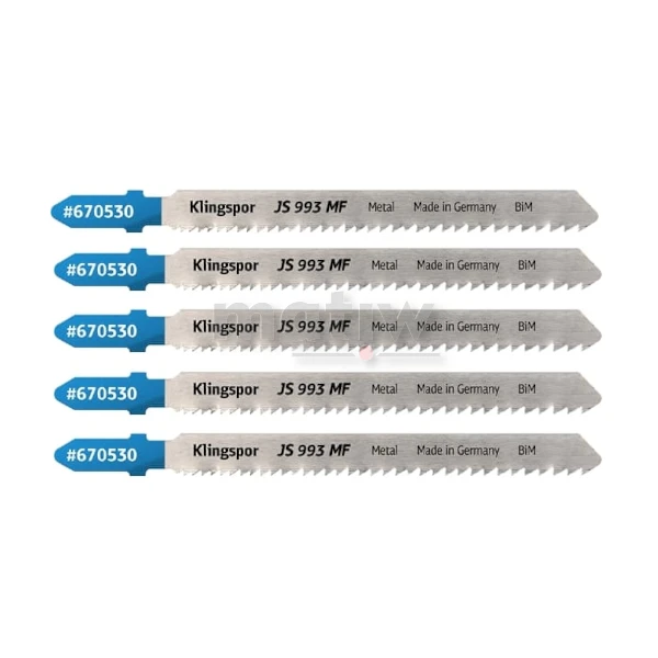 BRZESZCZOT DO WYRZYNARKI Z BIMETALU KLINGSPOR JS993MF DO METALU 100x8x1 mm 5szt