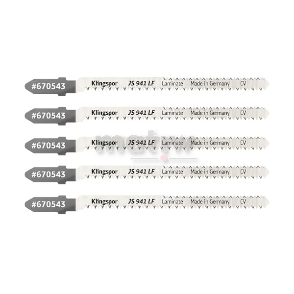 BRZESZCZOT DO WYRZYNARKI ZE STALI CHROMOWO-WANADOWEJ KLINGSPOR JS941LF DO LAMINATU 100x5x1,45 mm 5szt