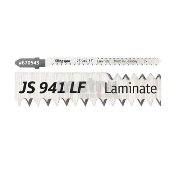 BRZESZCZOT DO WYRZYNARKI ZE STALI CHROMOWO-WANADOWEJ KLINGSPOR JS941LF DO LAMINATU 100x5x1,45 mm 5szt