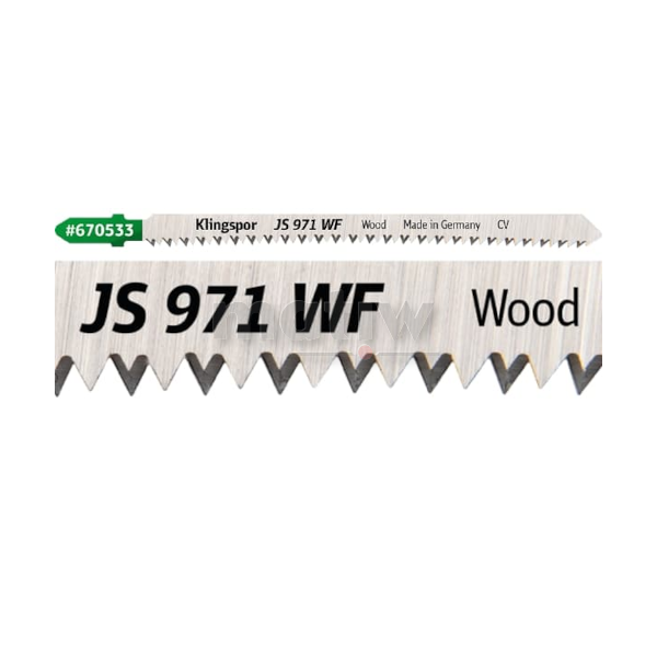 BRZESZCZOT DO WYRZYNARKI ZE STALI CHROMOWO-WANADOWEJ KLINGSPOR JS971WF DO DREWNA 132x8x1,45 mm 5szt