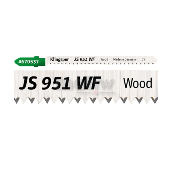 BRZESZCZOT DO WYRZYNARKI ZE STALI CHROMOWO-WANADOWEJ KLINGSPOR JS951WF DO DREWNA 100x8x1,45 mm 5szt