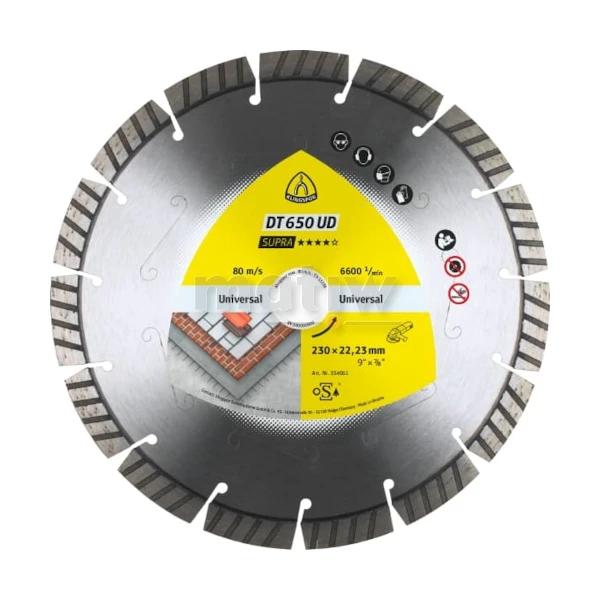 TARCZA DIAMENTOWA DO CIĘCIA KLINGSPOR DT650UD 230x2,6x22,23 mm
