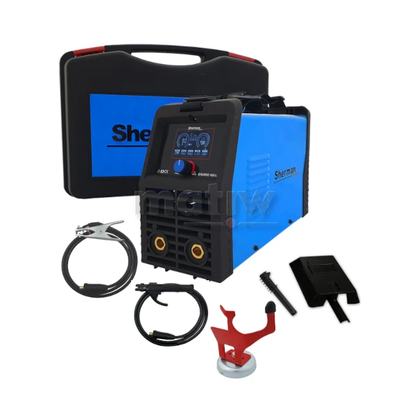 SPAWARKA INWERTOROWA MMA SHERMAN DIGIARC 160 LCD Z WALIZKĄ I UCHWYTEM MMA 230V 160A