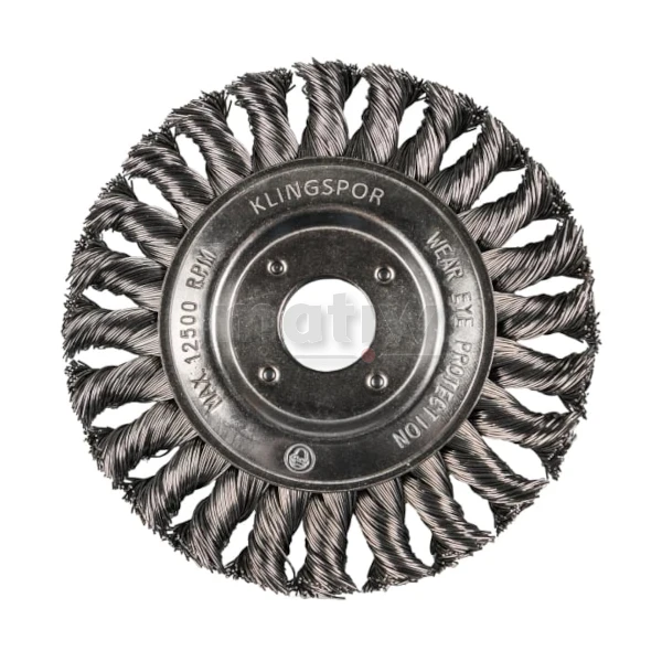 SZCZOTKA TARCZOWA KLINGSPOR BR600Z DRUT SPLATANY INOX 115x14x22,23 mm