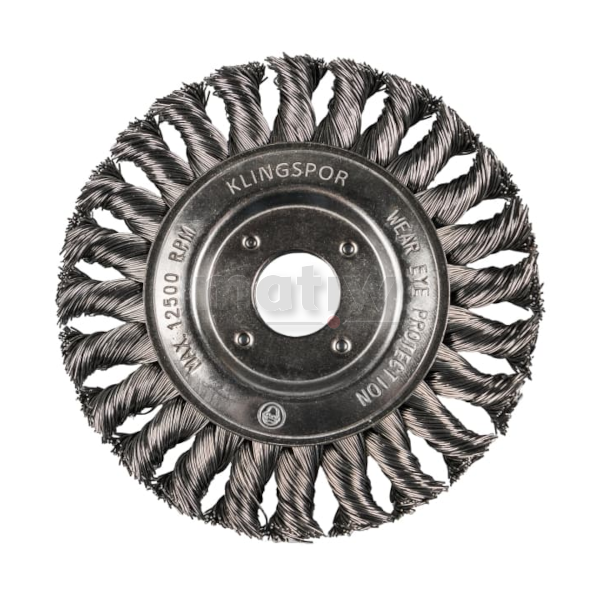 SZCZOTKA TARCZOWA KLINGSPOR BR600Z DRUT SPLATANY STALOWY 125x14x22,23 mm