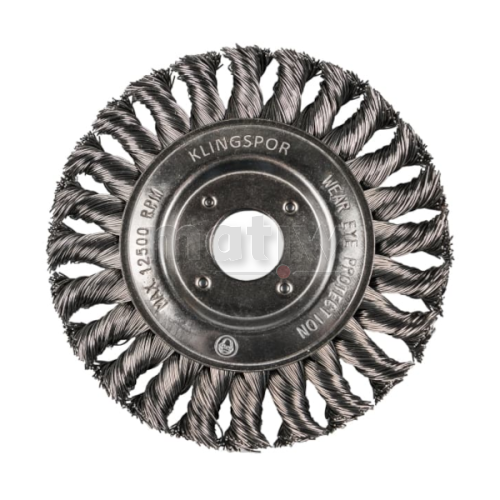 SZCZOTKA TARCZOWA KLINGSPOR BR600Z DRUT SPLATANY INOX 125x14x22,23 mm
