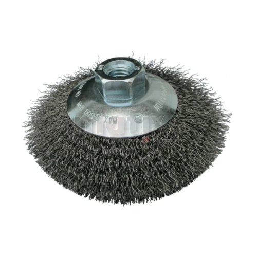 SZCZOTKA STOŻKOWA KLINGSPOR BK600W DRUT FALOWANY STAL M14 115 mm