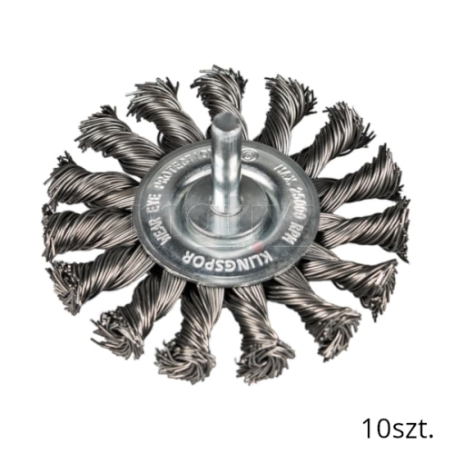 SZCZOTKA TARCZOWA TRZPIENIOWA KLINGSPOR BRS600Z DRUT SPLATANY STAL 75x12x6 mm 10szt.