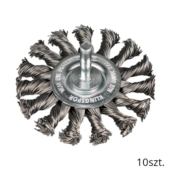 SZCZOTKA TARCZOWA TRZPIENIOWA KLINGSPOR BRS600Z DRUT SPLATANY STAL 75x12x6 mm 10szt.