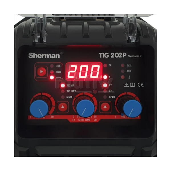 ZESTAW SPAWARKA INWERTOROWA TIG MMA 200 A SHERMAN TIG 202P