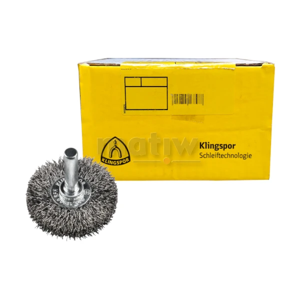SZCZOTKA TARCZOWA TRZPIENIOWA KLINGSPOR BRS600W DRUT FALISTY INOX 70x16x6 mm 10szt.