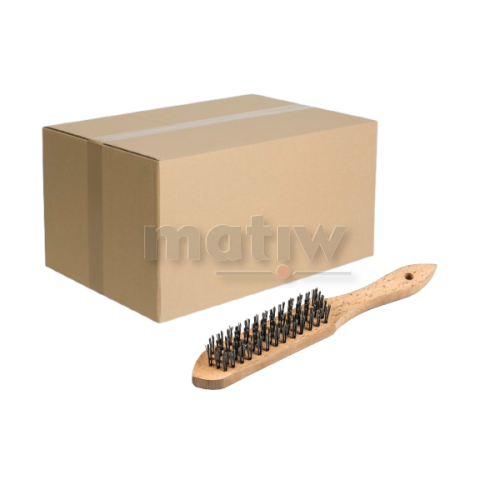 SZCZOTKA RĘCZNA 3-RZĘDOWA Z DREWNIANYM UCHWYTEM KLINGSPOR BH600 MOSIĄDZ 125x25x290 mm 12szt.