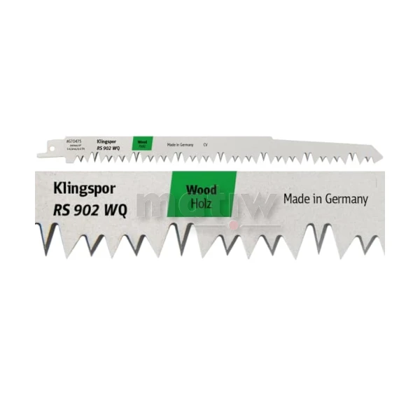 BRZESZCZOT DO PIŁY SZABLASTEJ ZE STALI CHROMOWO-WANADOWEJ KLINGSPOR RS902WQ DO DREWNA 240x19x1,2 mm 5szt