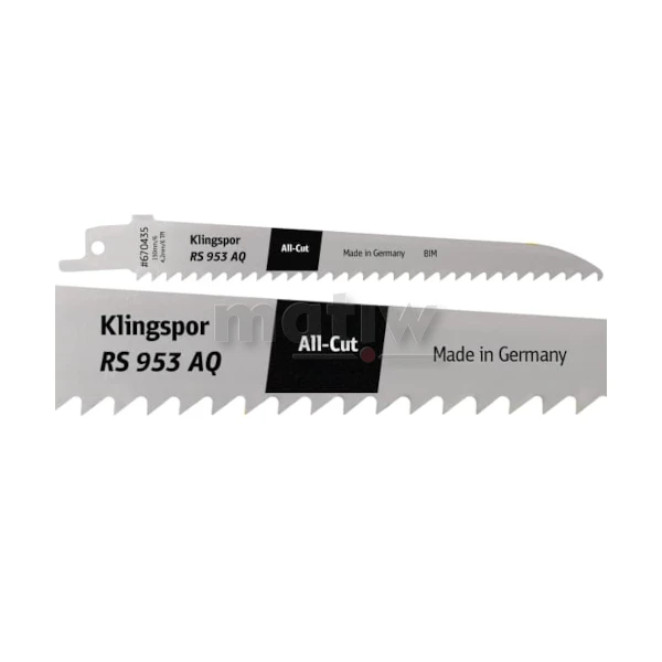 BRZESZCZOT DO PIŁY SZABLASTEJ Z BI-METALU KLINGSPOR RS953AQ UNIWERSALNY 230x19x1,27 mm 5szt