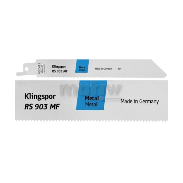BRZESZCZOT DO PIŁY SZABLASTEJ Z BI-METALU KLINGSPOR RS903MF DO METALU 230x19x0,9 mm 5szt