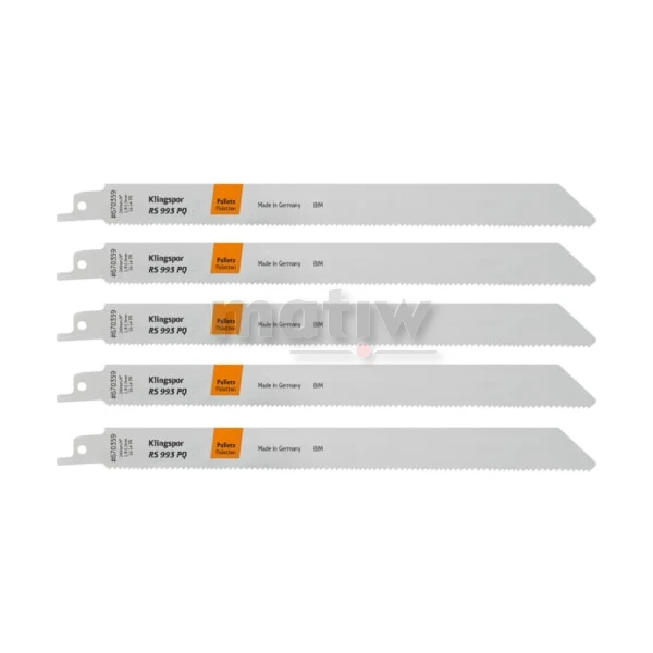 BRZESZCZOT DO PIŁY SZABLASTEJ Z BI-METALU KLINGSPOR RS993PQ DO PALET 230x19x0,9 mm 5szt