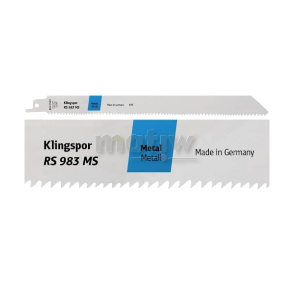 BRZESZCZOT DO PIŁY SZABLASTEJ Z BI-METALU KLINGSPOR RS983MS DO METALU 230x19x1,57 mm 5szt