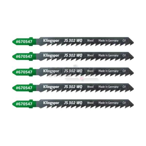 BRZESZCZOT DO WYRZYNARKI ZE STALI CHROMOWO-WANADOWEJ KLINGSPOR JS302WQ DO DREWNA 100x8x1,25 mm 5szt