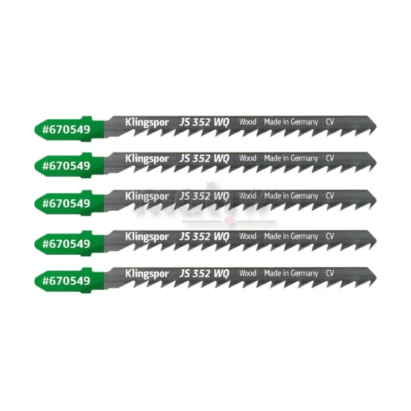 BRZESZCZOT DO WYRZYNARKI ZE STALI CHROMOWO-WANADOWEJ KLINGSPOR JS352WQ DO DREWNA 100x8x1,25 mm 5szt