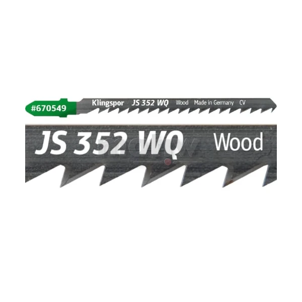 BRZESZCZOT DO WYRZYNARKI ZE STALI CHROMOWO-WANADOWEJ KLINGSPOR JS352WQ DO DREWNA 100x8x1,25 mm 5szt