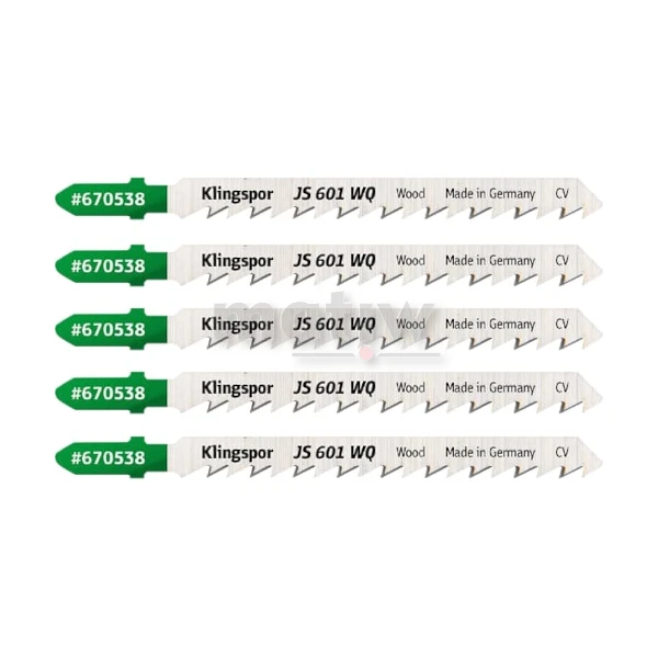 BRZESZCZOT DO WYRZYNARKI ZE STALI CHROMOWO-WANADOWEJ KLINGSPOR JS601WQ DO DREWNA 100x8x1,45 mm 5szt