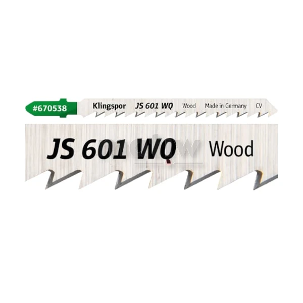 BRZESZCZOT DO WYRZYNARKI ZE STALI CHROMOWO-WANADOWEJ KLINGSPOR JS601WQ DO DREWNA 100x8x1,45 mm 5szt