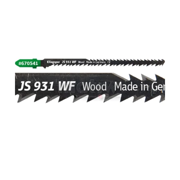 BRZESZCZOT DO WYRZYNARKI ZE STALI CHROMOWO-WANADOWEJ KLINGSPOR JS941WF DO DREWNA 115x5x1,45 mm 5szt