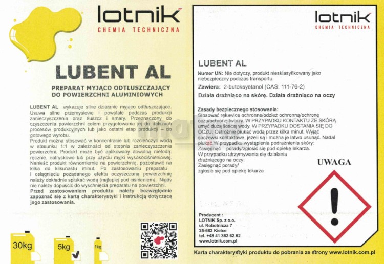 Preparat myjąco odtłuszczający Lubent AL Lotnik 5kg.jpg