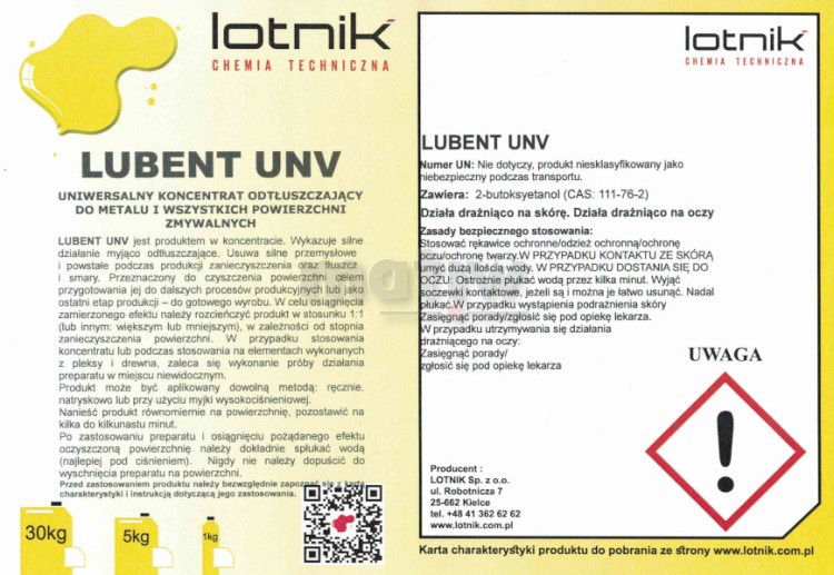 Preparat myjąco odtłuszczający Lubent UNV Lotnik 30kg.jpg