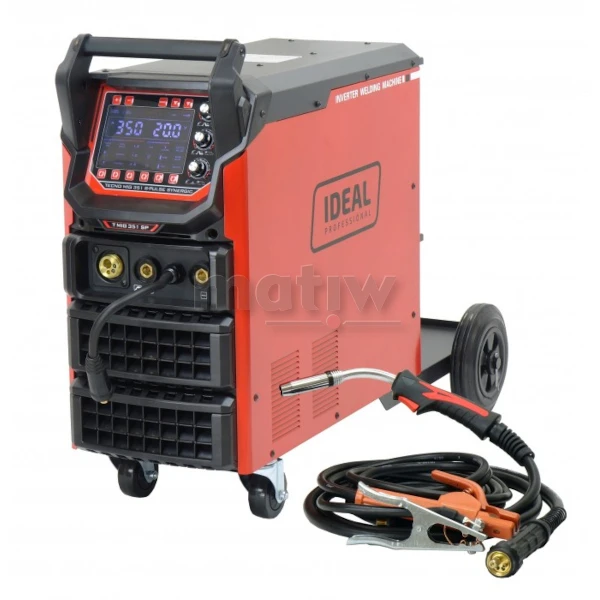 Spawarka Migomat Ideal MIG TECNO MIG 351 S-PULSE SYNERGIC Synergia wózek