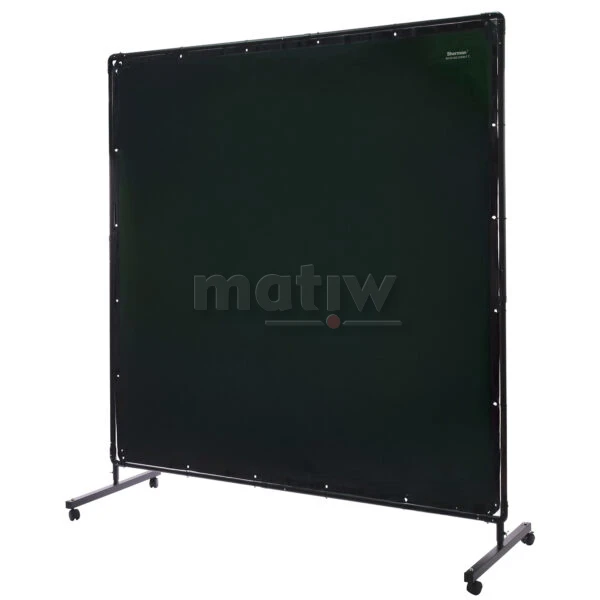 Parawan spawalniczy 180x180 cm ze stelażem zielony.jpg