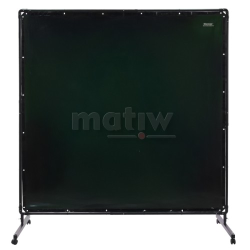 Parawan spawalniczy 180x180 cm ze stelażem zielony.jpg