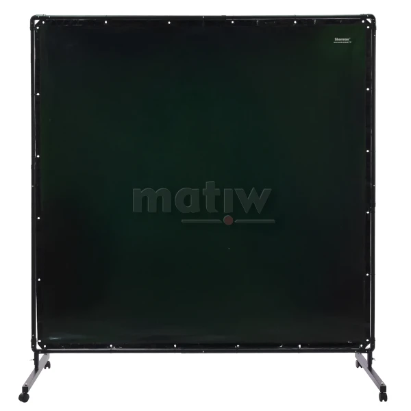 Parawan spawalniczy 180x180 cm ze stelażem zielony.jpg
