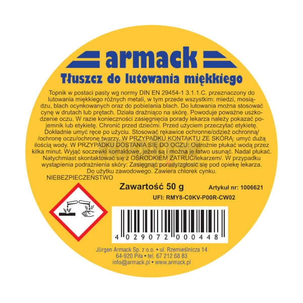 Topnik Armack tłuszcz do lutowania miękkiego 50g.jpg