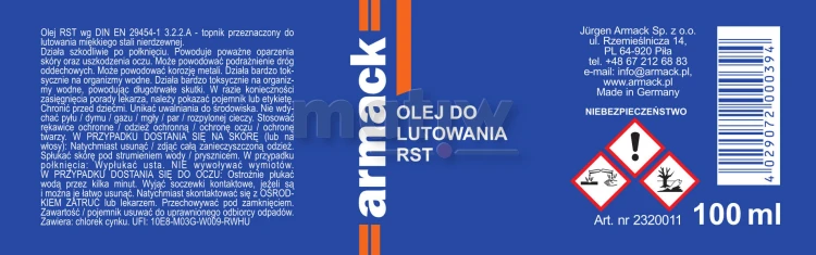 Topnik Armack RST olej do lutowania stali nierdzewnej 100ml.jpg