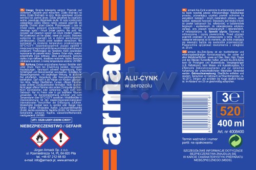 Alu-cynk w aerozolu spray 400 ml Armack.jpg