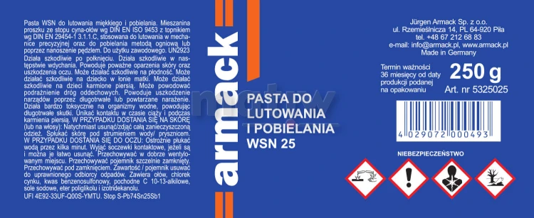 Pasta do pobielania Armack WSN S-Pb75Sn25 pudełko 250g.jpg