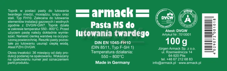 Pasta HS do lutowania twardego FH10 Armack 100g.jpg