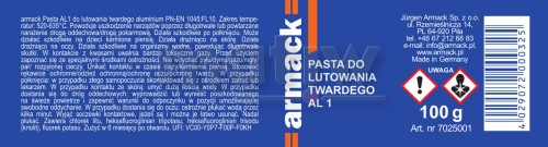Topnik do lutowania aluminium pasta Armack AL1 100g.jpg