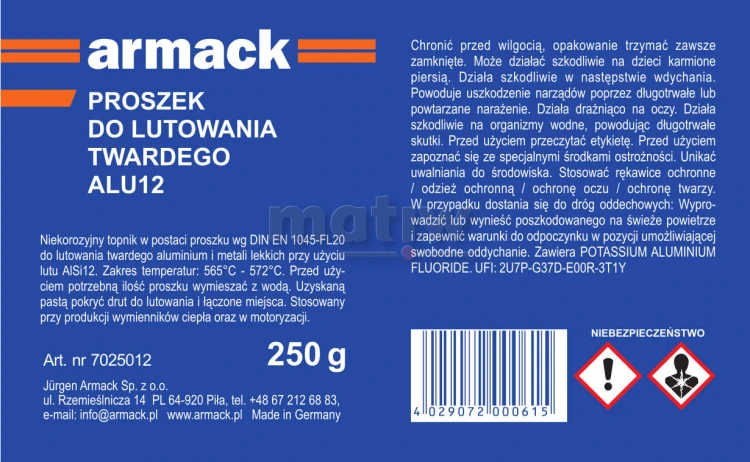 Topnik Armack ALU12 proszek do lutowania aluminium 250g.jpg