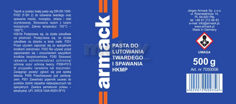 Topnik Armack HKMP pasta do lutowania twardego i spawania 500g.jpg