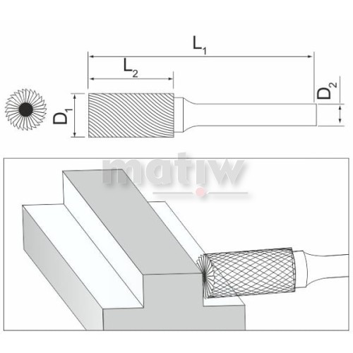 Frez pilnik trzpieniowy walcowy czołowy typ B inox 6 mm FESTA.jpg